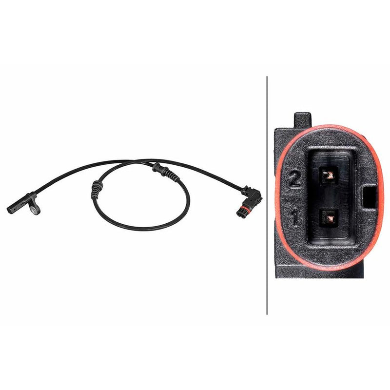 Hella ABS Wheel Speed Sensor Front fits Mercedes-Benz C-Class 2008-2014 204.077