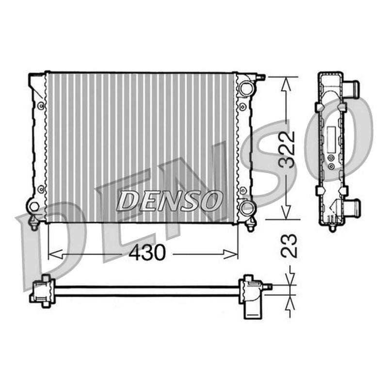 Denso Engine Radiator fits VW Corrado 1989-1995 1.8 2.0