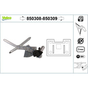 Valeo Electric Window Regulator Lifter Left Front 850308