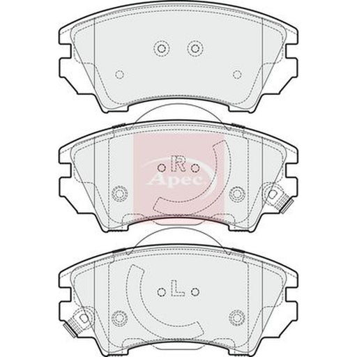 Apec Front Brake Pad Set fits Opel Astra J 2010-2018 1.4 1.6 1.7 1.8 2.0