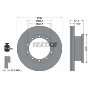 Textar 2 x Internally Vented Brake Discs 93086800
