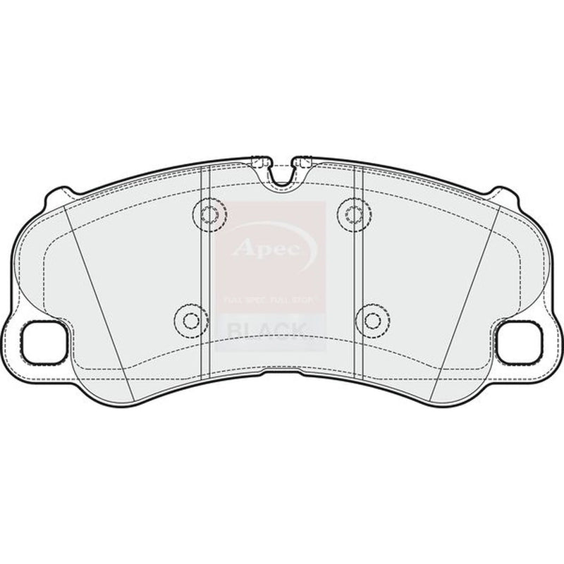 Apec Black Front Brake Pad Set fits Porsche 911 2013-2025 3.0 3.8