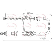 Apec Handbrake Cable Left Rear CAB1185