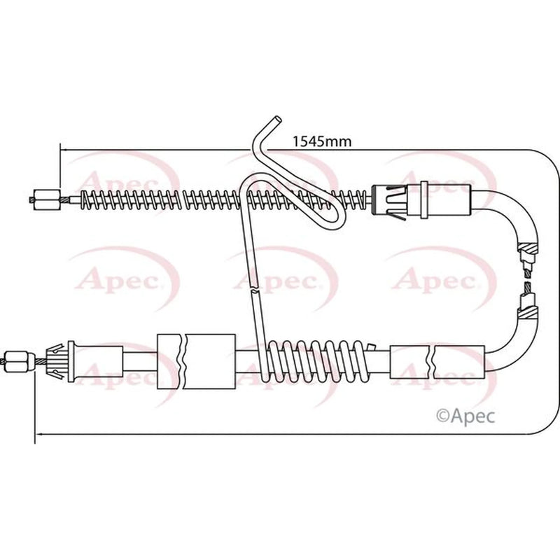 Apec Handbrake Cable Left Rear CAB1185