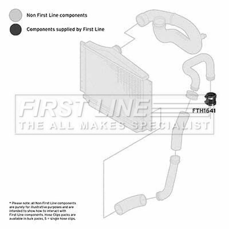First Line Intercooler Turbo Charge Air Hose fits Cadillac Cts 2008 on 3.6