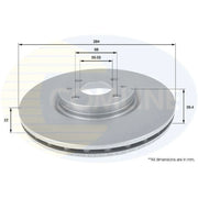 Comline Front Brake Discs & Pads fits Fiat Multipla 1999-2010 1.6 1.9