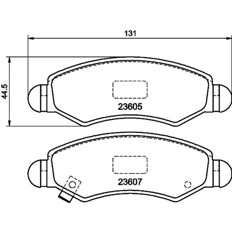 DON Front Brake Pad Set fits Opel Agila A 2000-2007 1.0 1.2 1.3