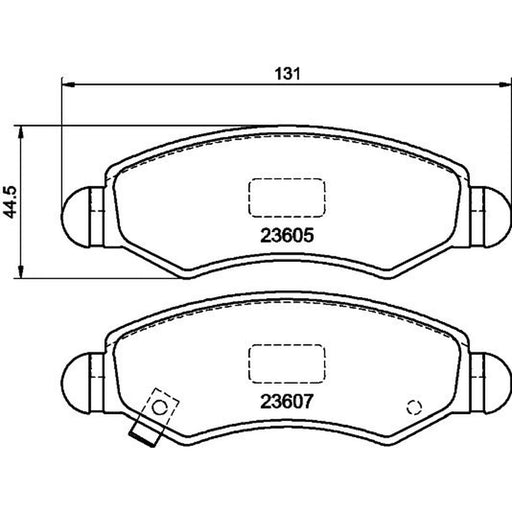 DON Front Brake Pad Set fits Opel Agila A 2000-2007 1.0 1.2 1.3