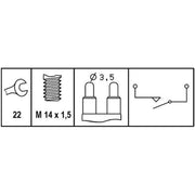 Hella Reverse Light Switch Connectors fits Volvo 240 1974-1993