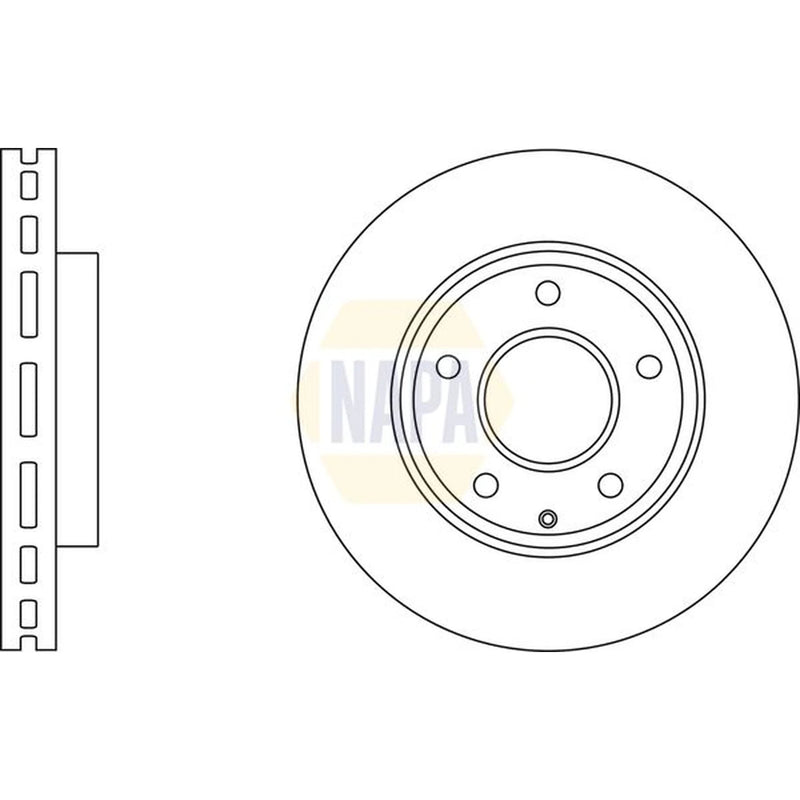 NAPA 2 x Vented Brake Discs fits Mazda 3 2013-2019 1.5 1.6