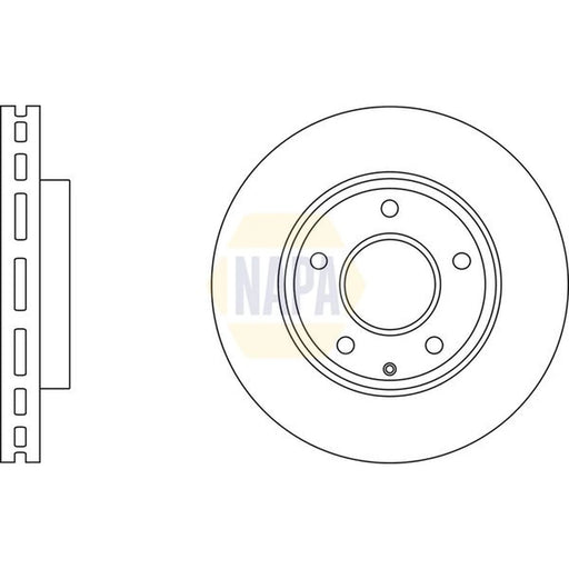 NAPA 2 x Vented Brake Discs fits Mazda 3 2013-2019 1.5 1.6