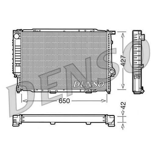 Denso Engine Radiator fits BMW 5 1991-1996