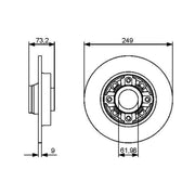 Bosch Front & Rear Brake Discs & Pads fits Peugeot 308 I 2007-2014 2.0