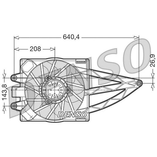 Denso Engine Cooling Fan fits Fiat Panda 2003-2004 1.3