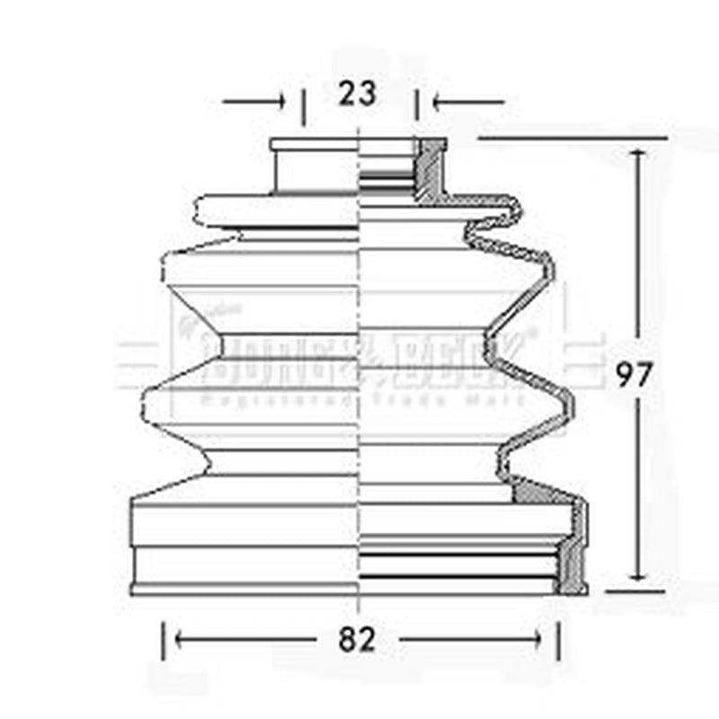 Borg & Beck Drive Shaft Bellow Kit Wheel Side BCB2288