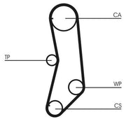Continental CTAM Timing Belt Kit with Rollers fits Fiat Cinquecento 1994-1998