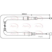 Apec Handbrake Cable Left Rear fits Citroën C4 II 2009-2018 1.2 1.4 1.6 2.0