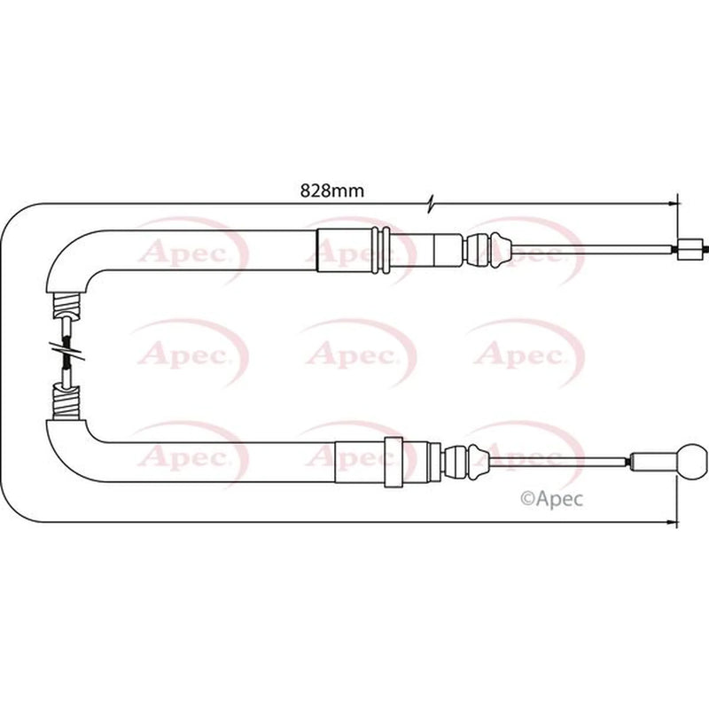 Apec Handbrake Cable Right Rear CAB1048