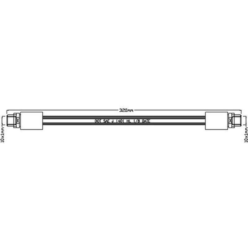 Juratek Brake Hydraulic Hose Line Front fits Audi A4 B5 1994-2001
