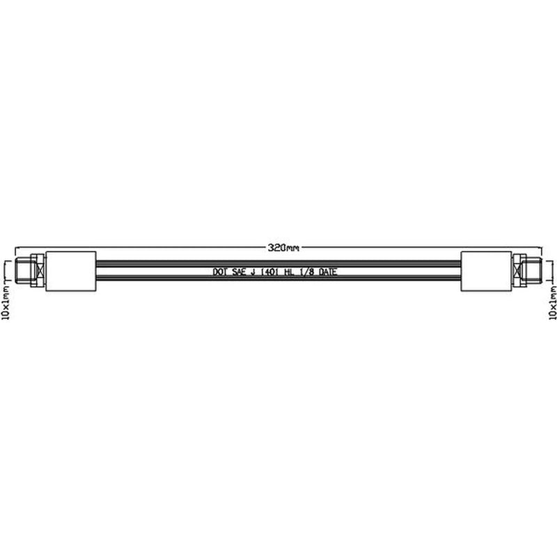 Juratek Brake Hydraulic Hose Line Right JBH1025