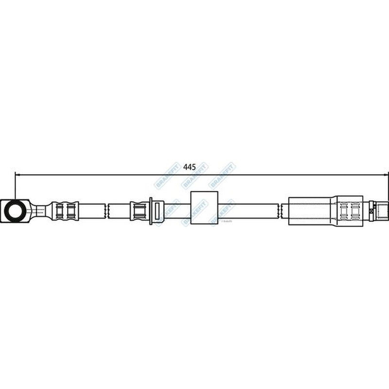 Apec Brake Hydraulic Hose Line Front fits Opel Astra H 2004-2010