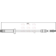 Apec Brake Hydraulic Hose Line Front fits Citroën Relay I 1994-2002