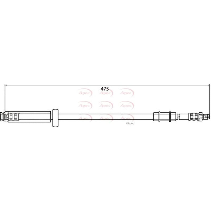 Apec Brake Hydraulic Hose Line Upper HOS3975