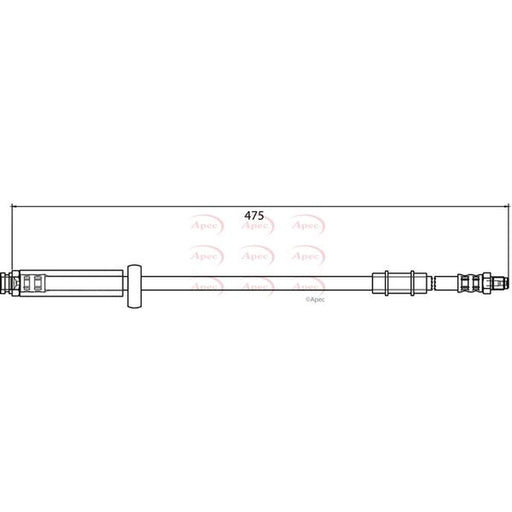 Apec Brake Hydraulic Hose Line Front fits Citroën Relay I 1994-2002