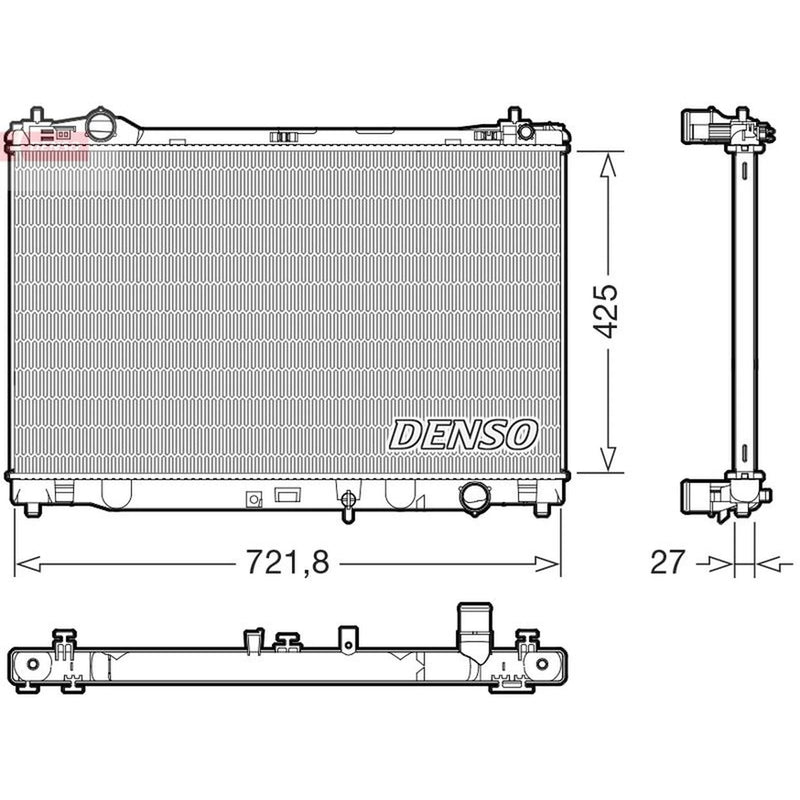 Denso Engine Radiator fits Lexus Gs 2015 on