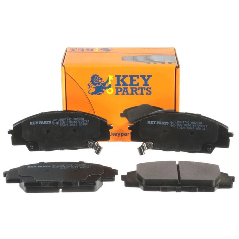 Key Parts 4 x Front Brake Pad Set fits Honda Civic VII 2001-2005 1.7 2.0