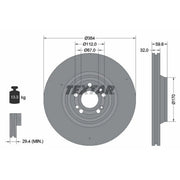 Textar 2 x Vented Front Brake Discs 92306005