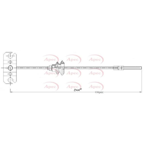 Apec Handbrake Cable Front CAB1835