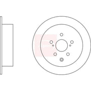 Apec Rear Brake Solid Discs & Pads fits Lexus Is III 2013-2020