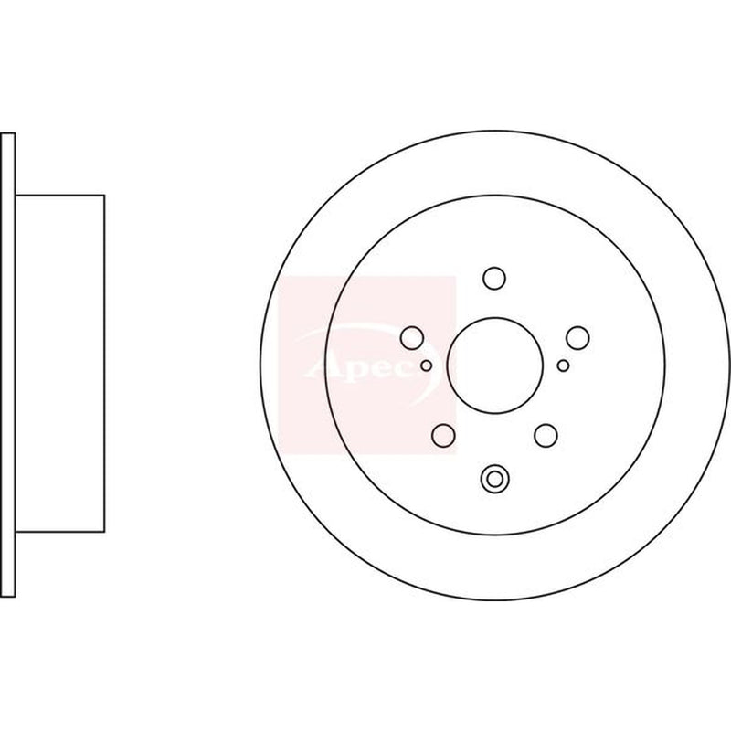 Apec Rear Brake Solid Discs & Pads fits Lexus Is III 2013-2020