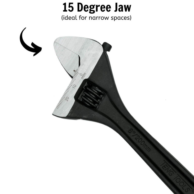 Teng Tools Adjustable Wrench 200mm Teng Tools - Dynamic Drive