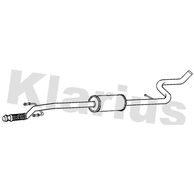 Klarius Box With Centre Pipe Centre fits Peugeot 208 I 2012-2019 1.6