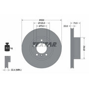 Textar 2 x Vented Front Brake Discs 92137705-x2