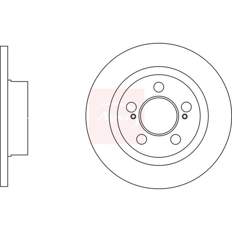 Apec 2 x Solid Brake Discs fits Suzuki Swift III 2012-2017 1.6