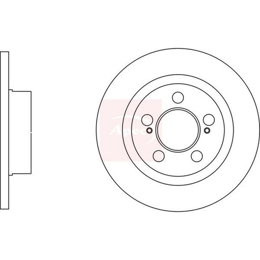 Apec 2 x Solid Brake Discs fits Suzuki Swift III 2012-2017 1.6