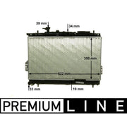 Mahle Engine Radiator fits Hyundai Matrix 2001-2010 1.6 1.8