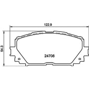 DON Front Brake Pad Set fits Daihatsu Charade VIII 2011 on 1.33