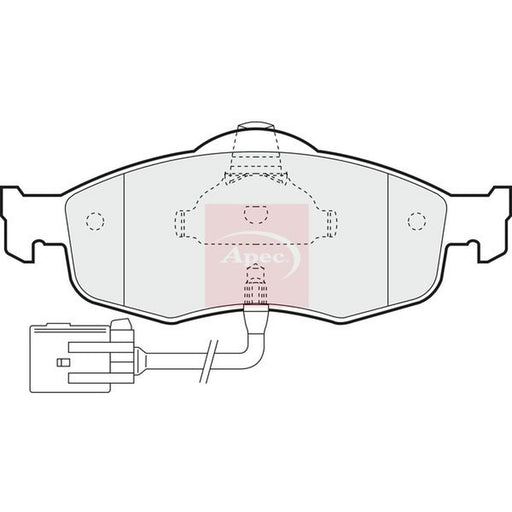 Apec Front Brake Pad Set fits Ford Cougar 1998-2001 2.5