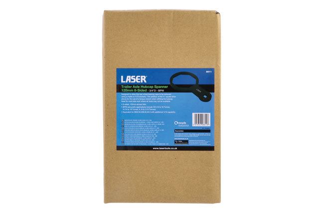 Laser Trailer Axle Hubcap Spanner 120mm 8-Sided 3/4"D - BPW Laser - Dynamic Drive