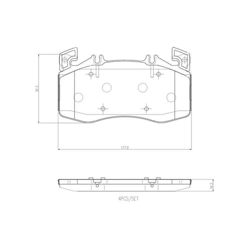 Brembo Front Brake Pad Set fits Mercedes-Benz A-Class 2019 on 177.053 177.054