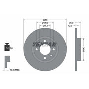 Textar 2 x Solid Rear Brake Discs 92325903-x2