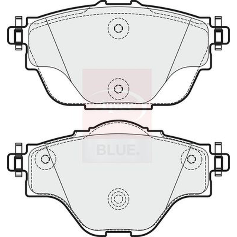 Apec Rear Brake Pad Set fits Citroën C4 Grand Picasso II 2013-2018 1.2 1.6 2.0