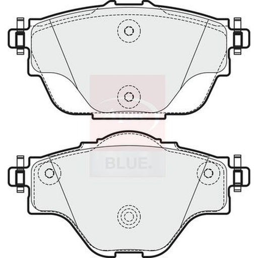 Apec Rear Brake Pad Set fits Citroën C4 Grand Picasso II 2013-2018 1.2 1.6 2.0