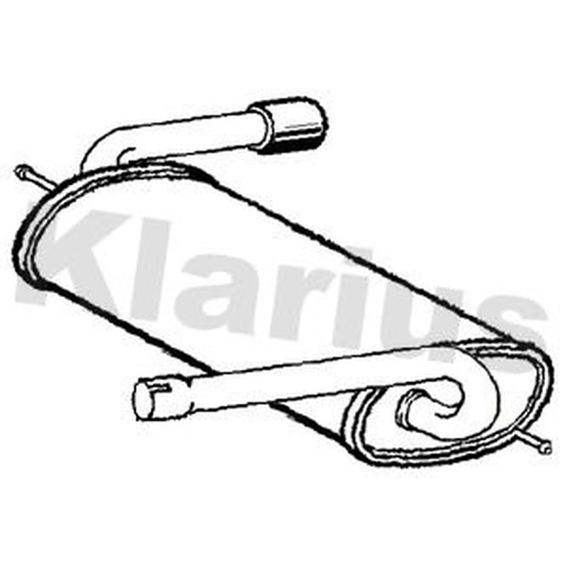 Klarius Box With Tail Pipe Rear fits Ford Focus III 2014-2017 1.5
