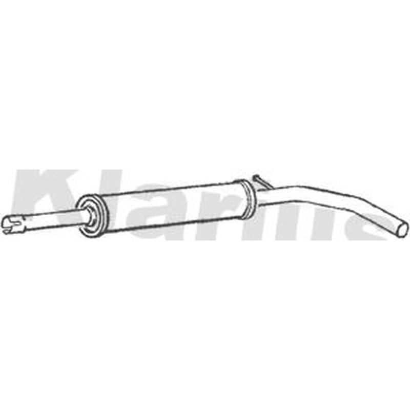 Klarius Box With Centre Pipe Centre fits Audi A1 2011-2015 2.0