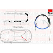 FAI Handbrake Cable Left Rear FBC0054